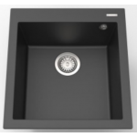 Elleci QUADRA102T 花崗岩廚房台上石盆 (黑色)